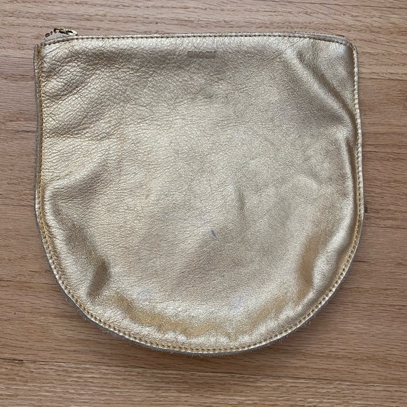 Gold Leather Baggu Pouch - Picture 8 of 9